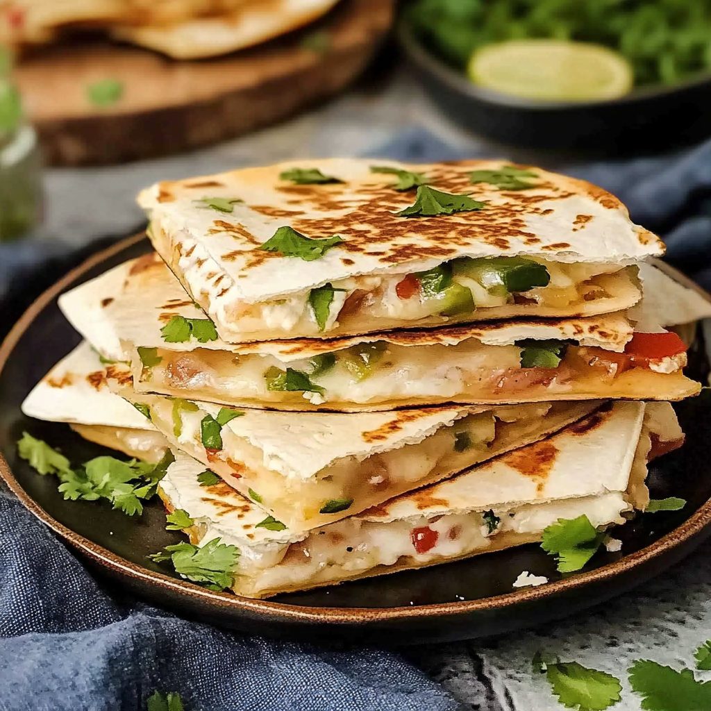 Recipe preparation for Chicken Quesadillas