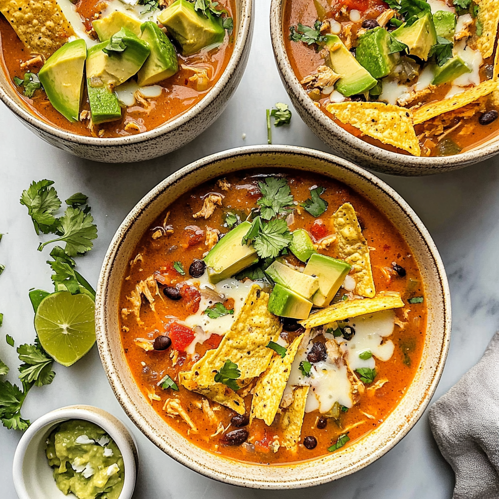 Recipe preparation for Chicken Tortilla Soup
