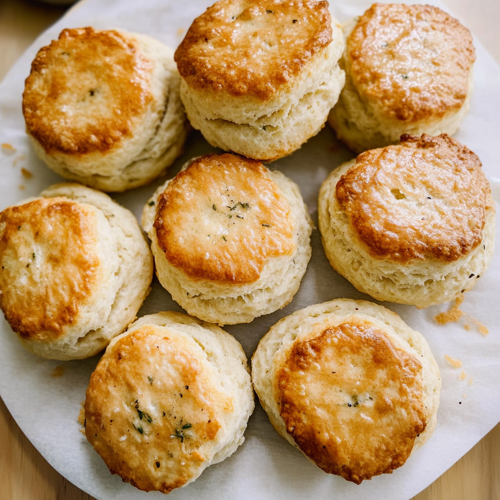 Recipe preparation for Herb Butter Garlic Biscuits