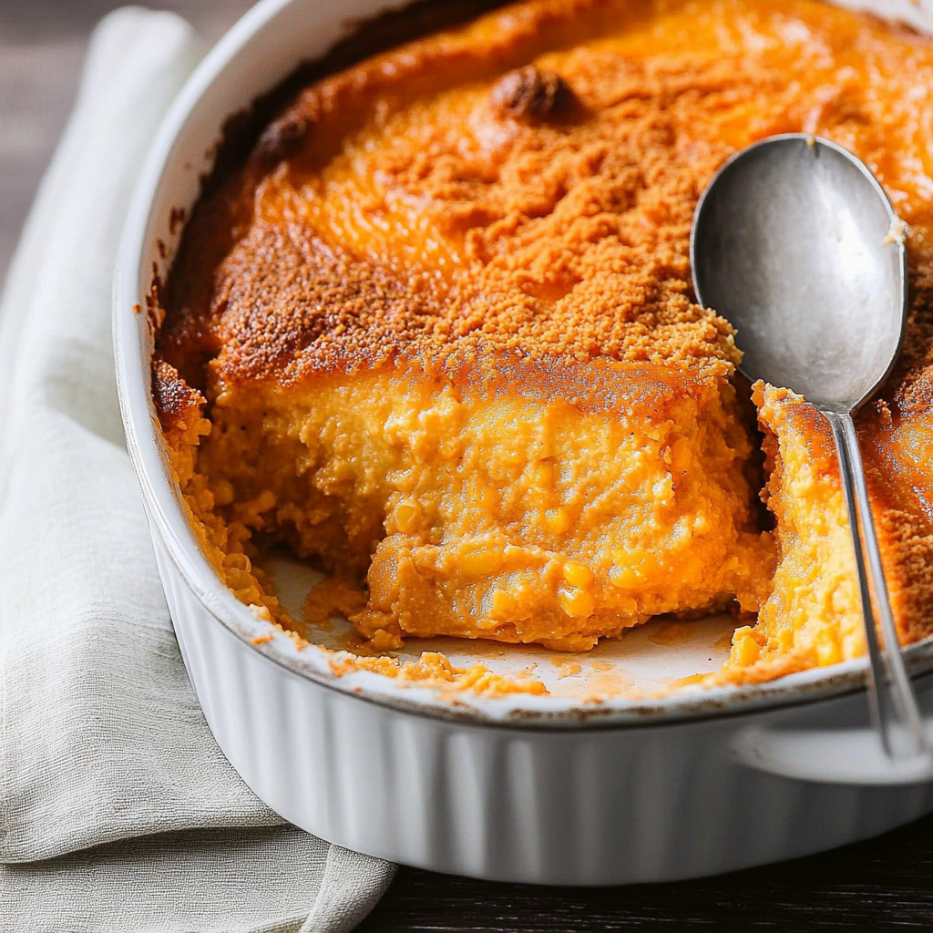 Recipe preparation for Creamy Pumpkin Corn Casserole