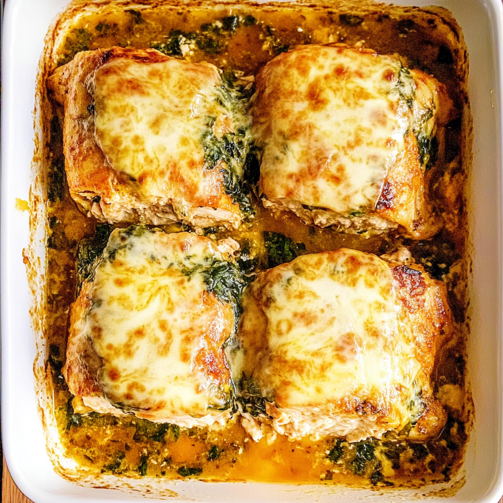 Recipe preparation for Cheesy Spinach Chicken Roll-Ups