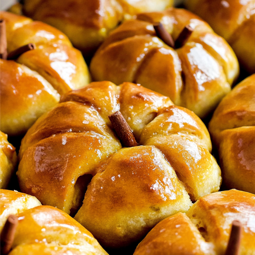 Recipe preparation for Brown Sugar Pumpkin Dinner Rolls