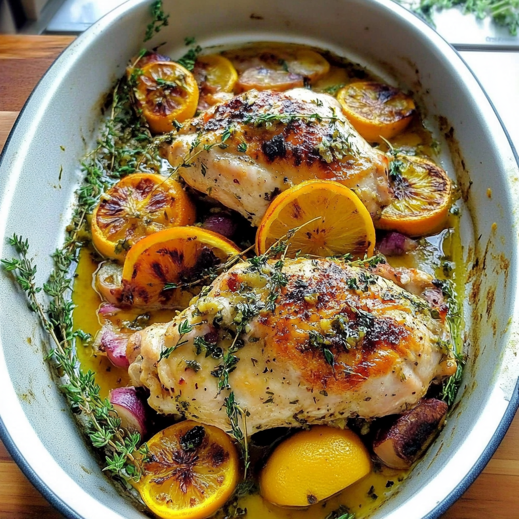 Recipe preparation for Winter Citrus Roasted Chicken