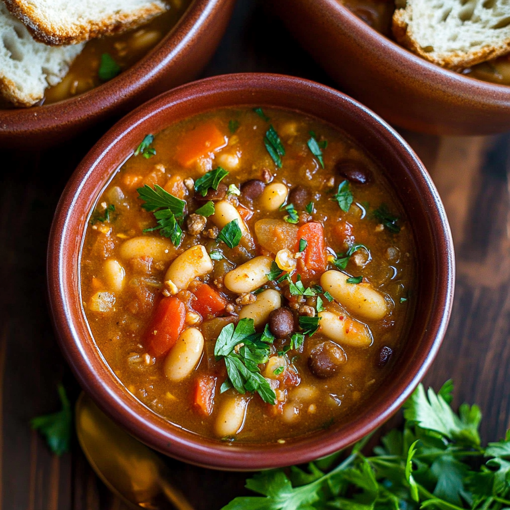 Recipe preparation for Lentil Minestrone