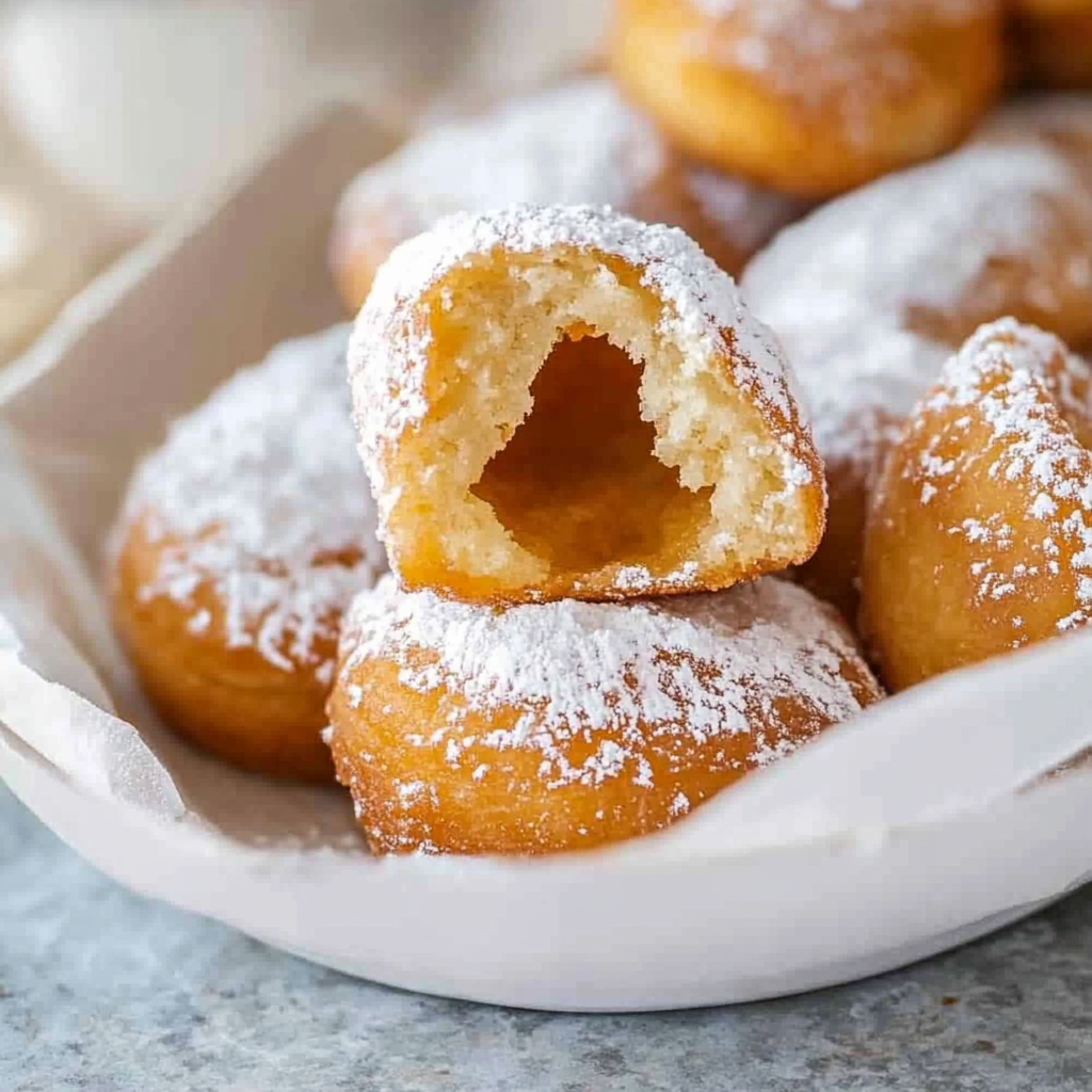 Recipe preparation for Gluten-Free Fluffy Beignets