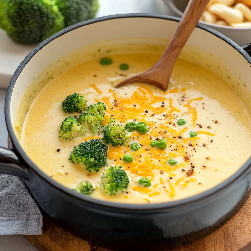 Recipe preparation for Broccoli Cheese Soup