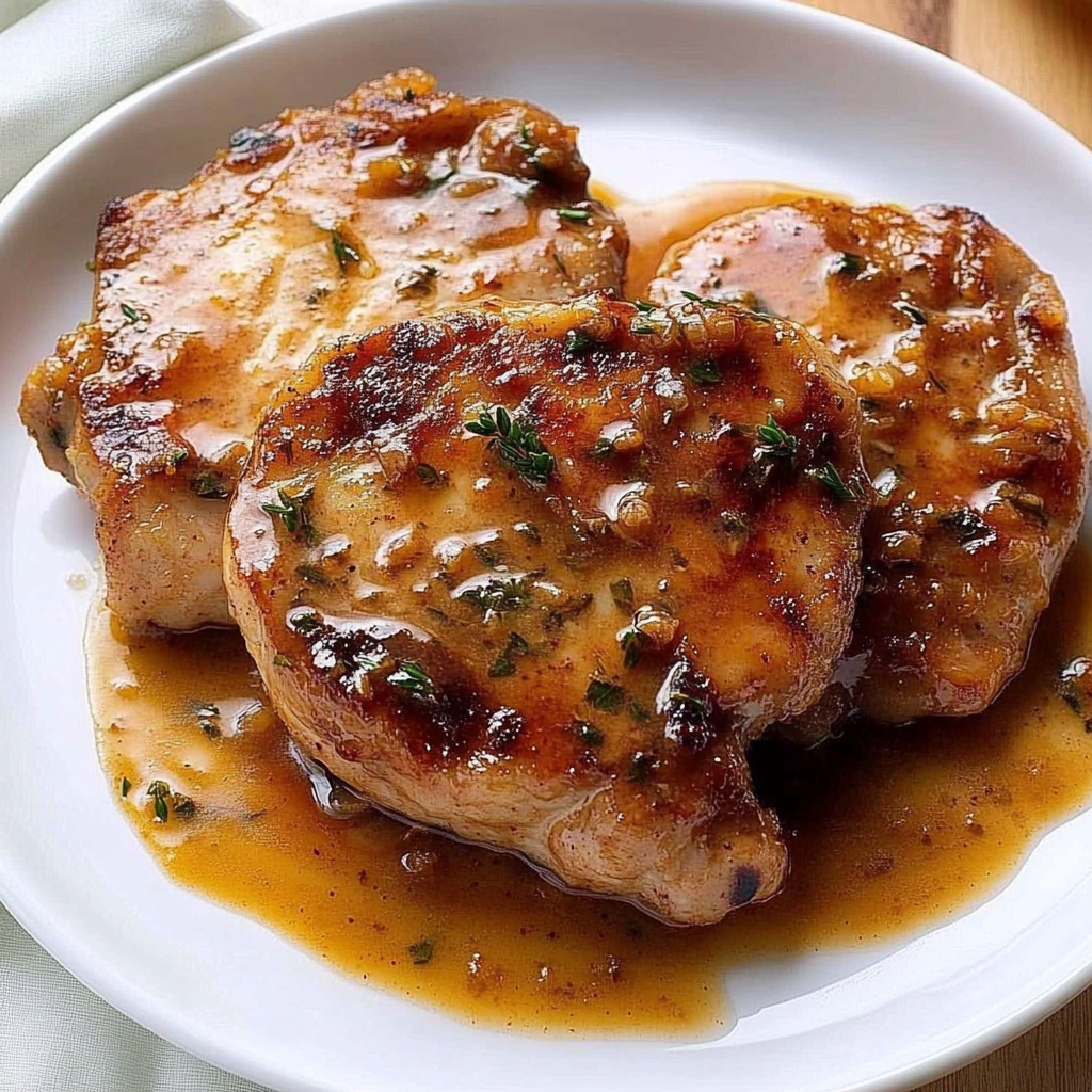 Recipe preparation for Maple Mustard Pork Chops