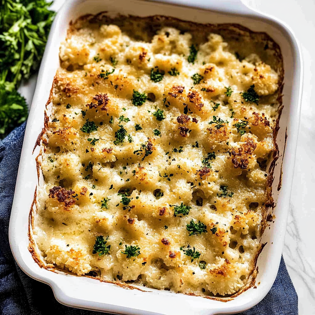 Recipe preparation for Roasted Cauliflower Gratin