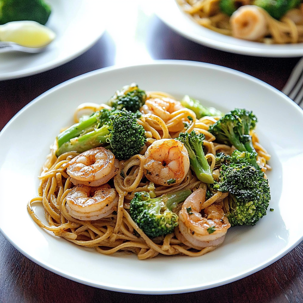 Recipe preparation for Quick Cajun Shrimp Alfredo with Broccoli