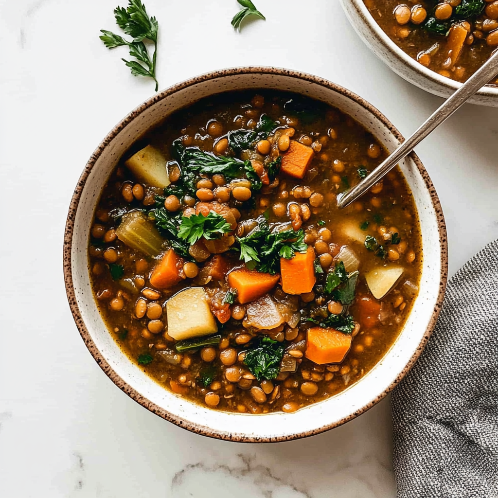 Recipe preparation for Lentil Vegetable Stew