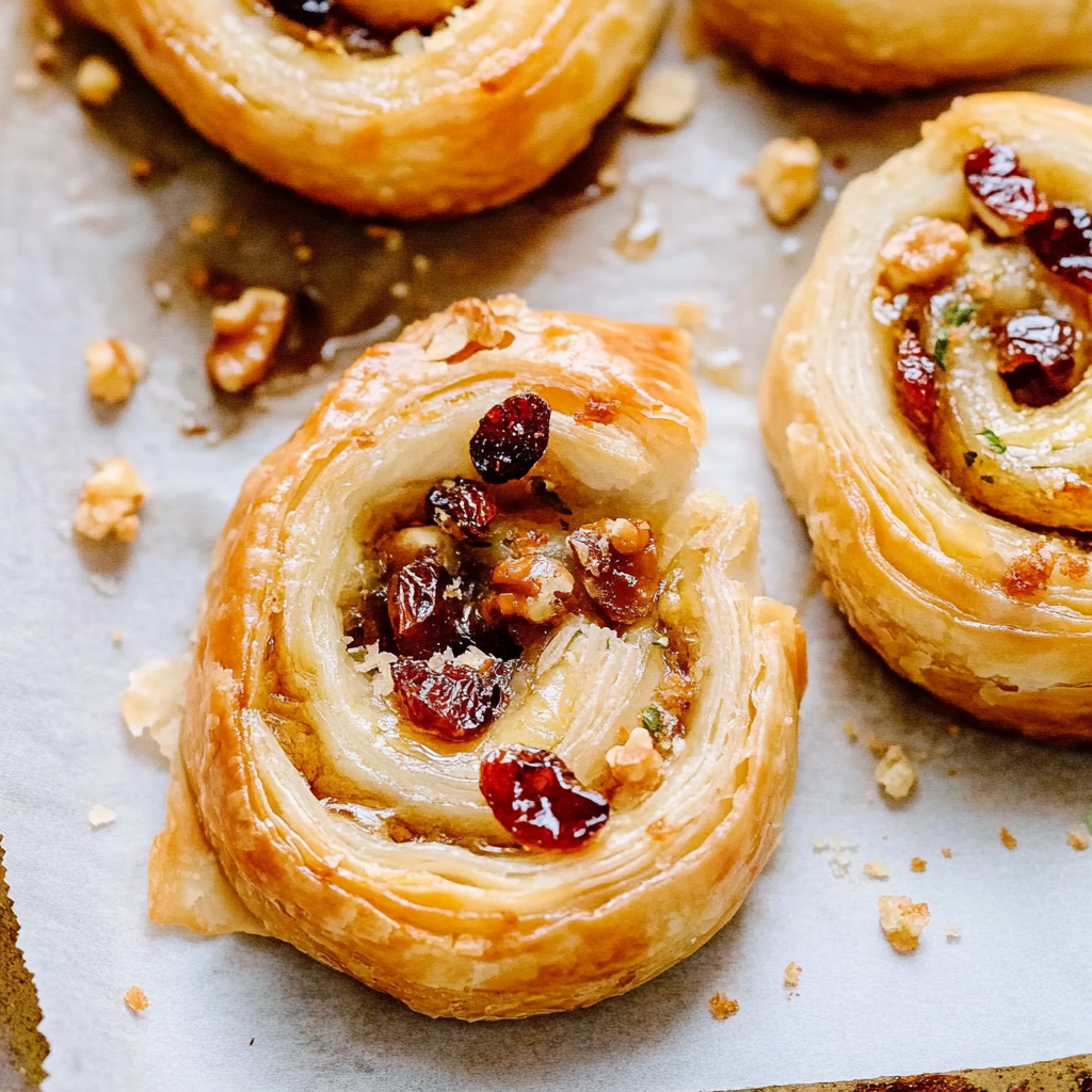 Recipe preparation for Brie & Honey Phyllo Pinwheels