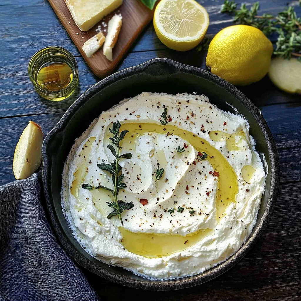 Recipe preparation for Baked Ricotta with Lemon & Thyme