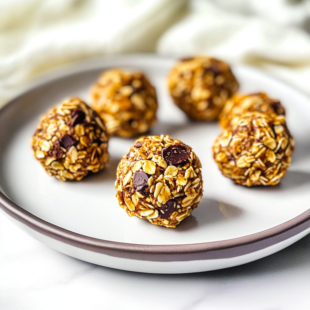 Recipe preparation for Coconut Oat Energy Bites with Dark Chocolate
