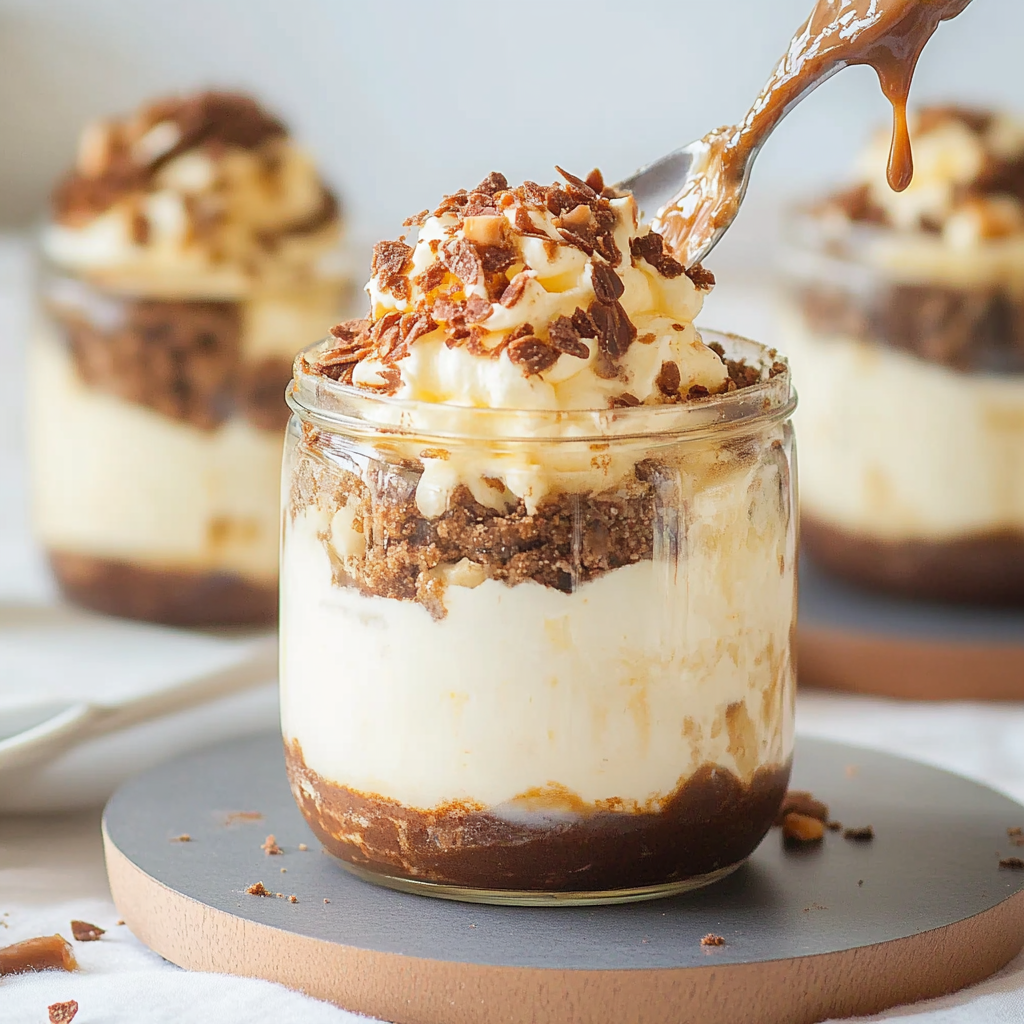 Recipe preparation for No-Bake Espresso Mascarpone Pudding Cups