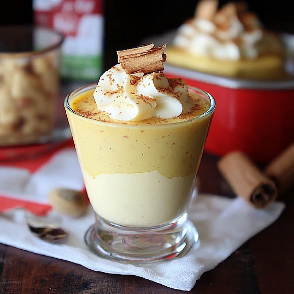 Recipe preparation for Eggnog Pudding Parfaits