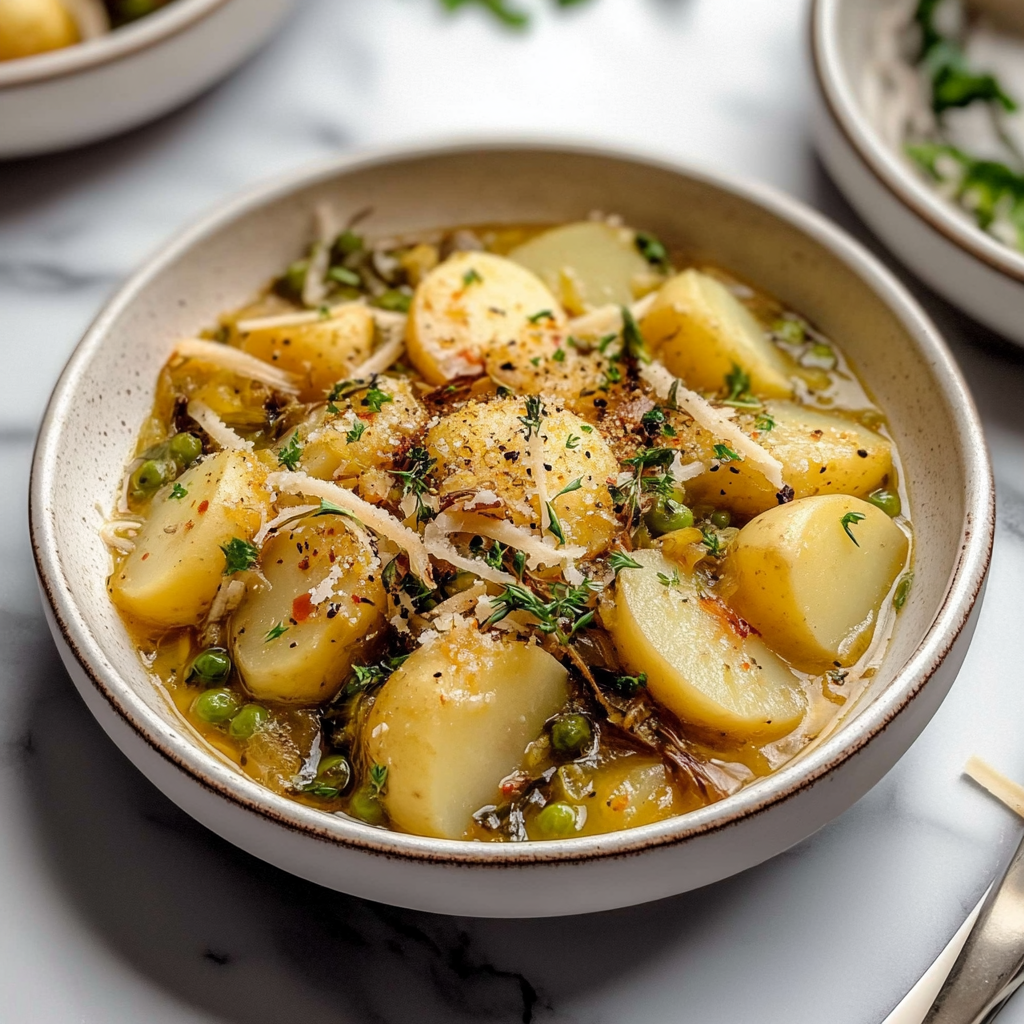 Recipe preparation for Brussels Sprouts & Potato Winter Soup