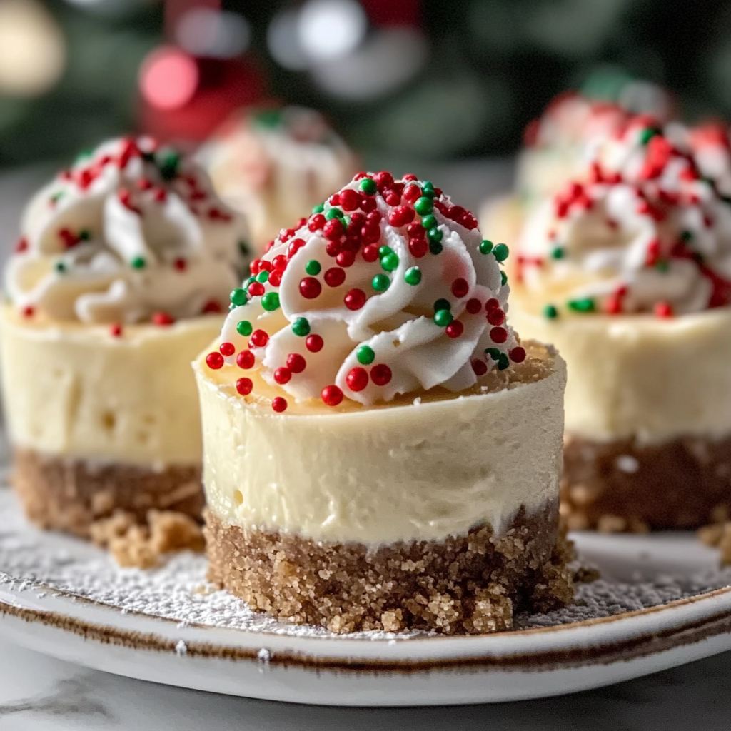 Recipe preparation for Holiday Sprinkle Cheesecake Bites