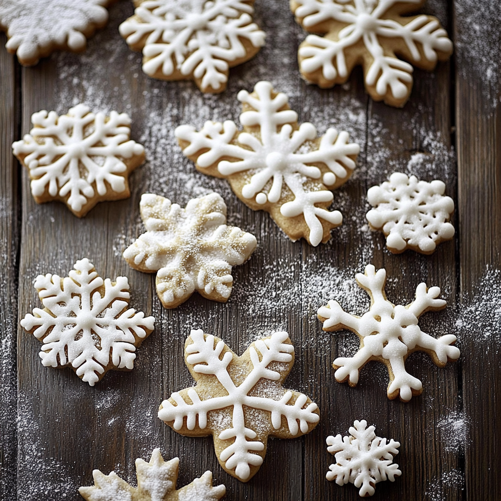 Recipe preparation for Decorated Snowflake Sugar Cookies