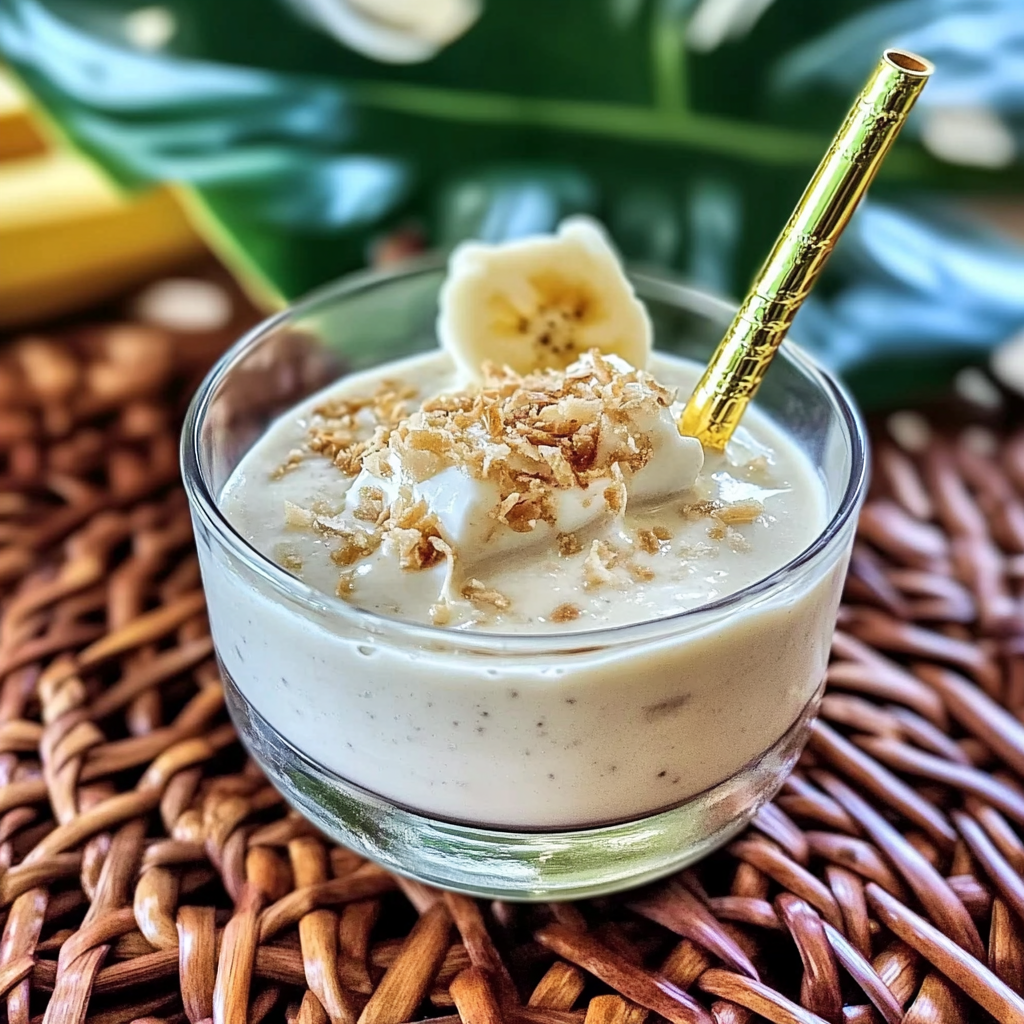 Recipe preparation for Coconut Banana Smoothie