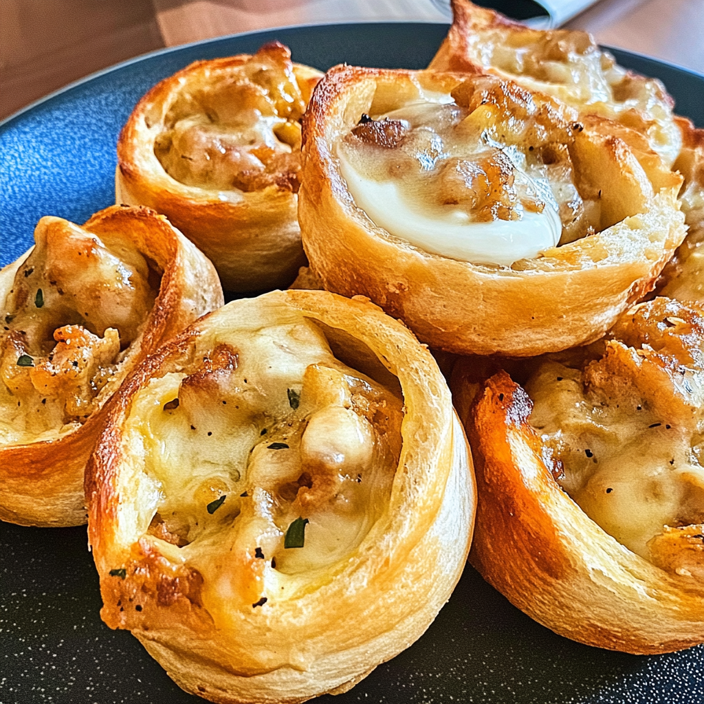 Recipe preparation for Honey Mustard Chicken Pinwheel Sandwiches