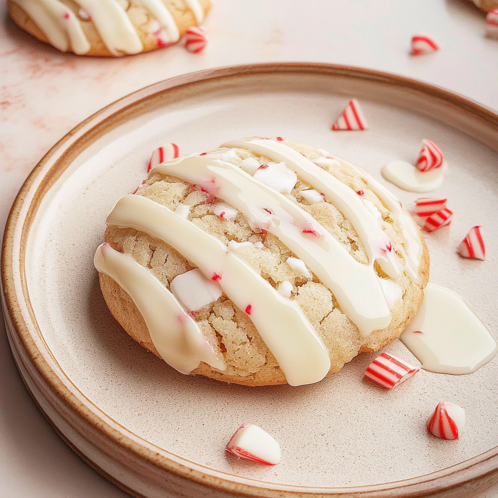 Recipe preparation for White Chocolate Peppermint Cookie Drops