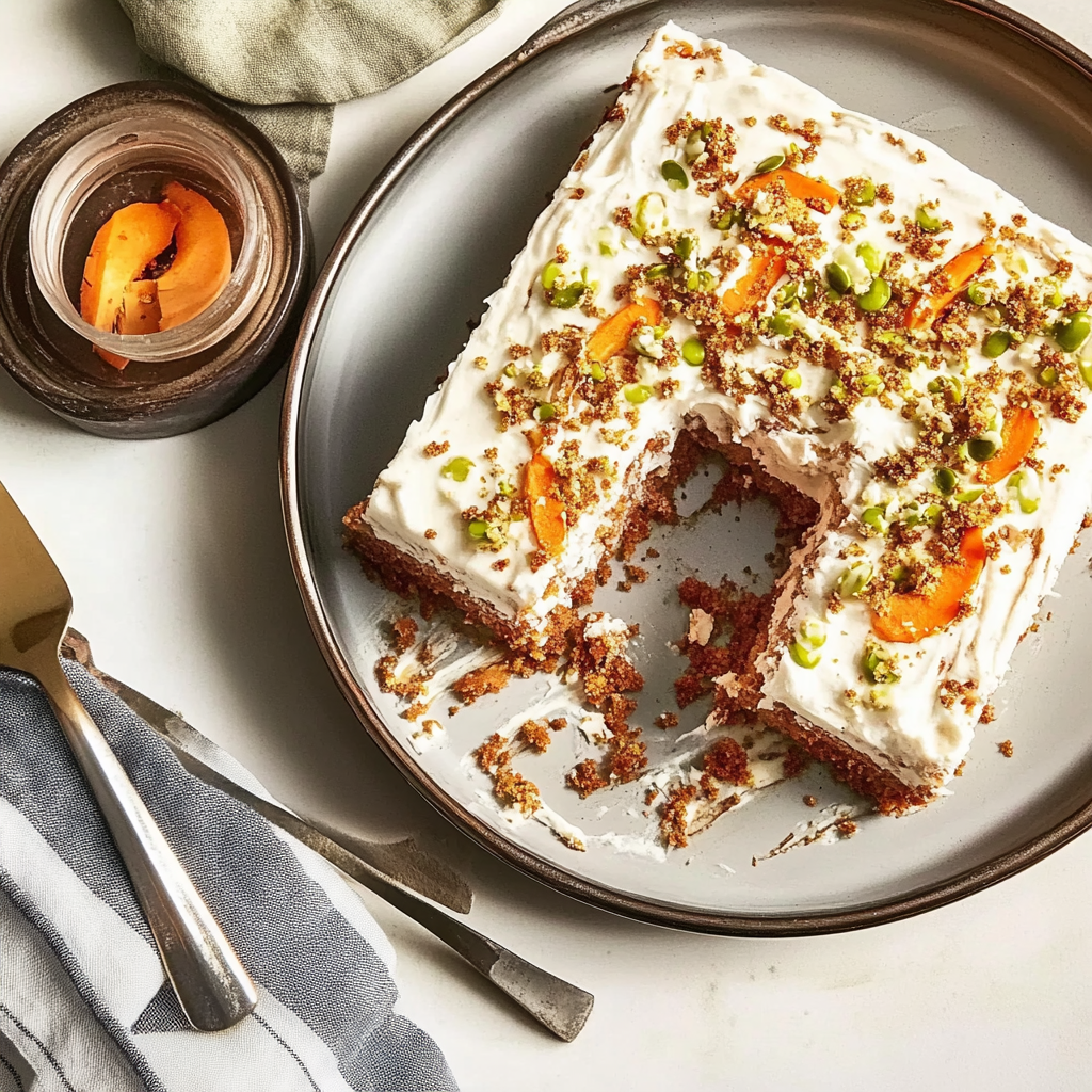 Recipe preparation for Spiced Carrot Snack Cake