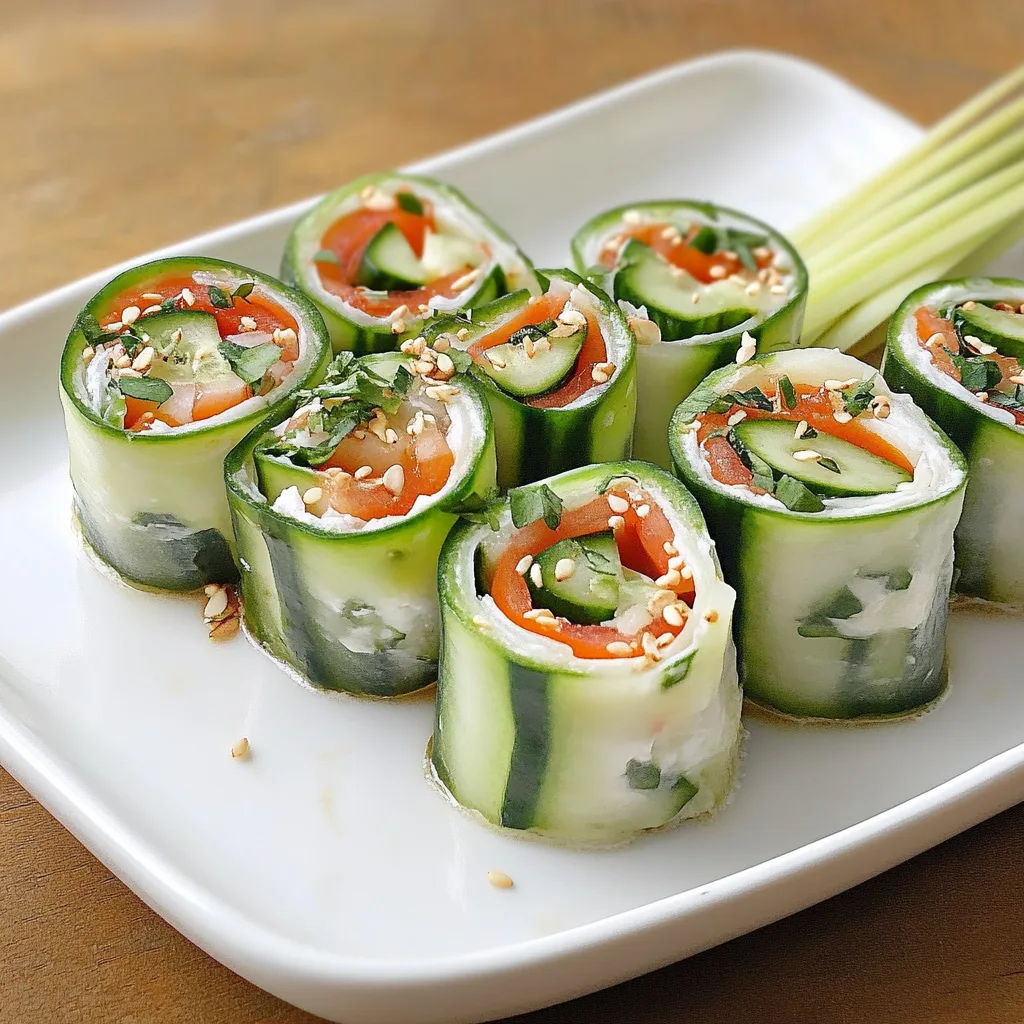 Turkey Cucumber Roll-Ups with Cream Cheese