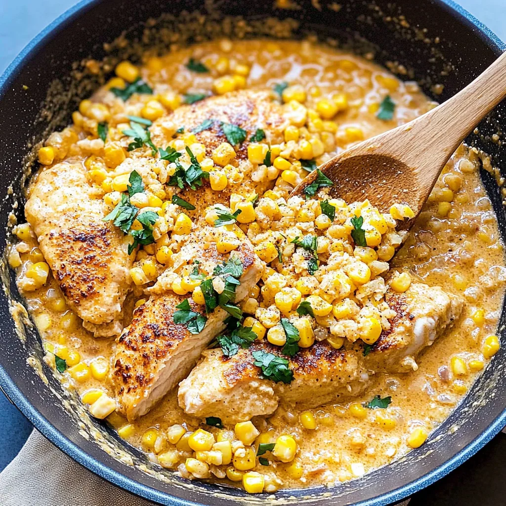 Creamy One Pan Chicken with Corn