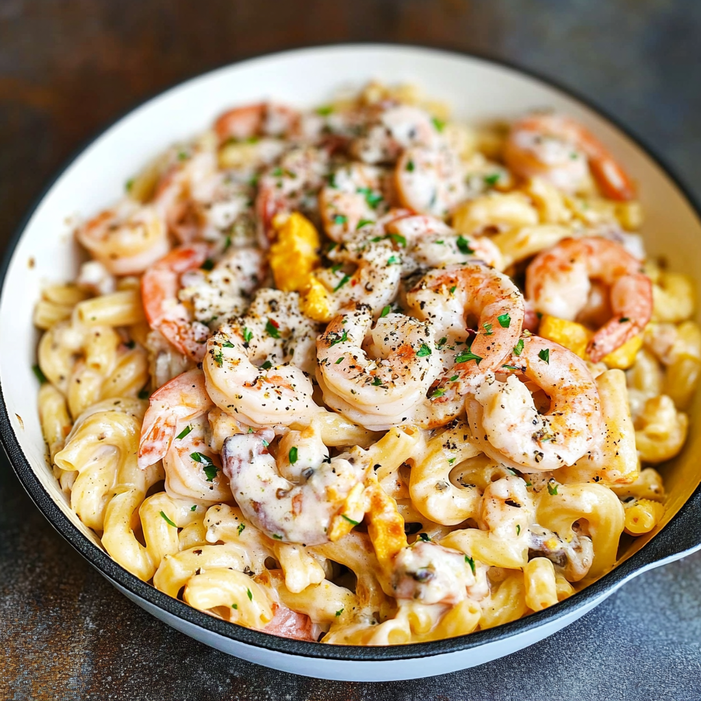 Recipe preparation for Shrimp Boil Pasta