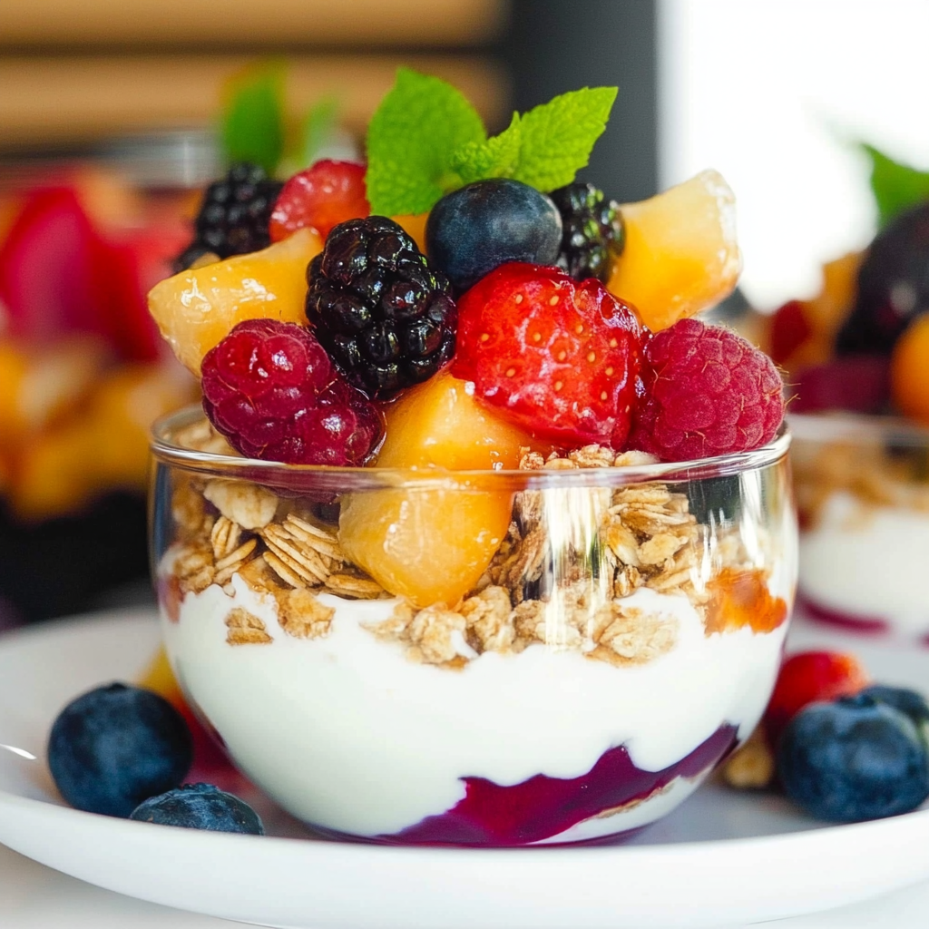 Recipe preparation for Spring Fruit Parfaits