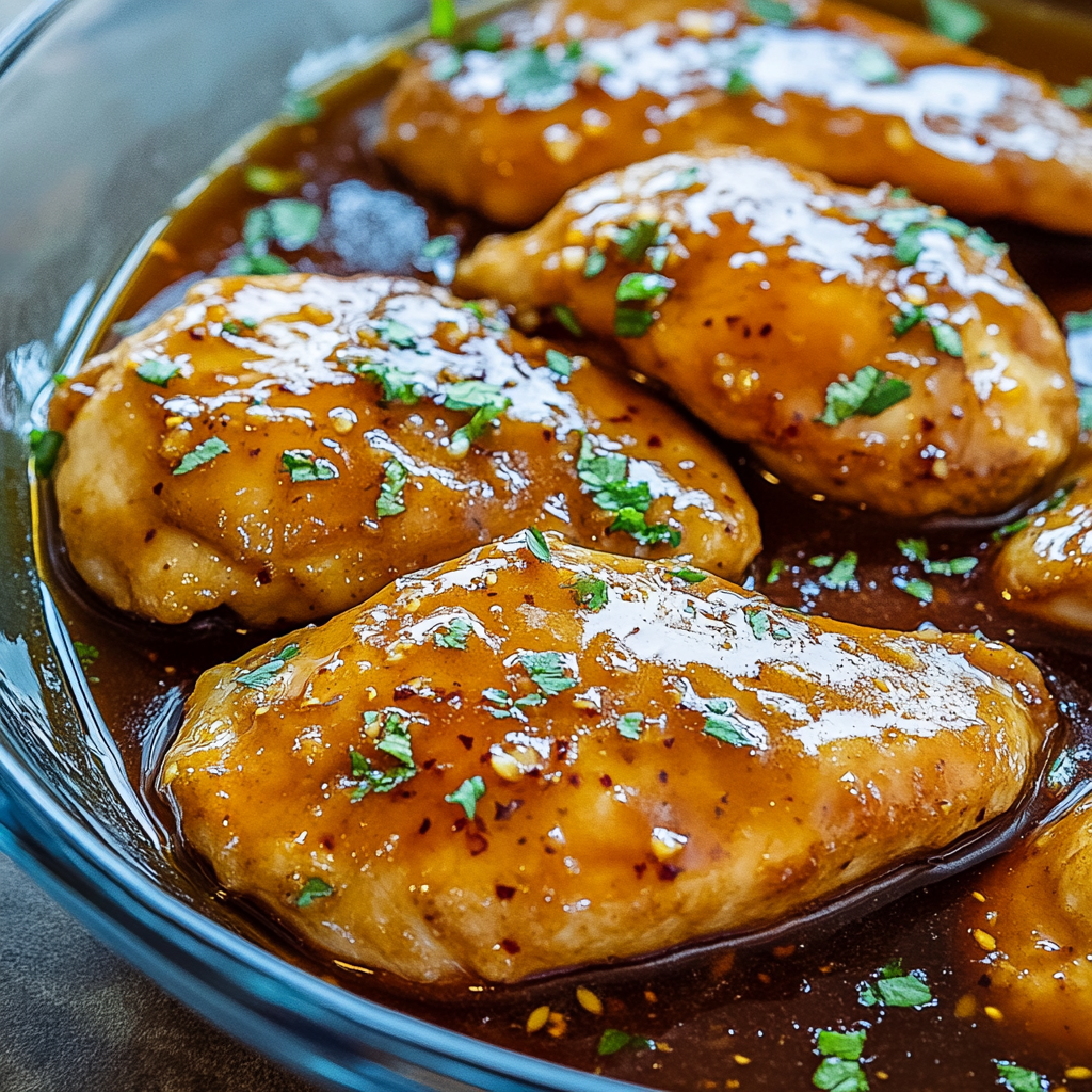 Recipe preparation for Sticky Honey Garlic Chicken