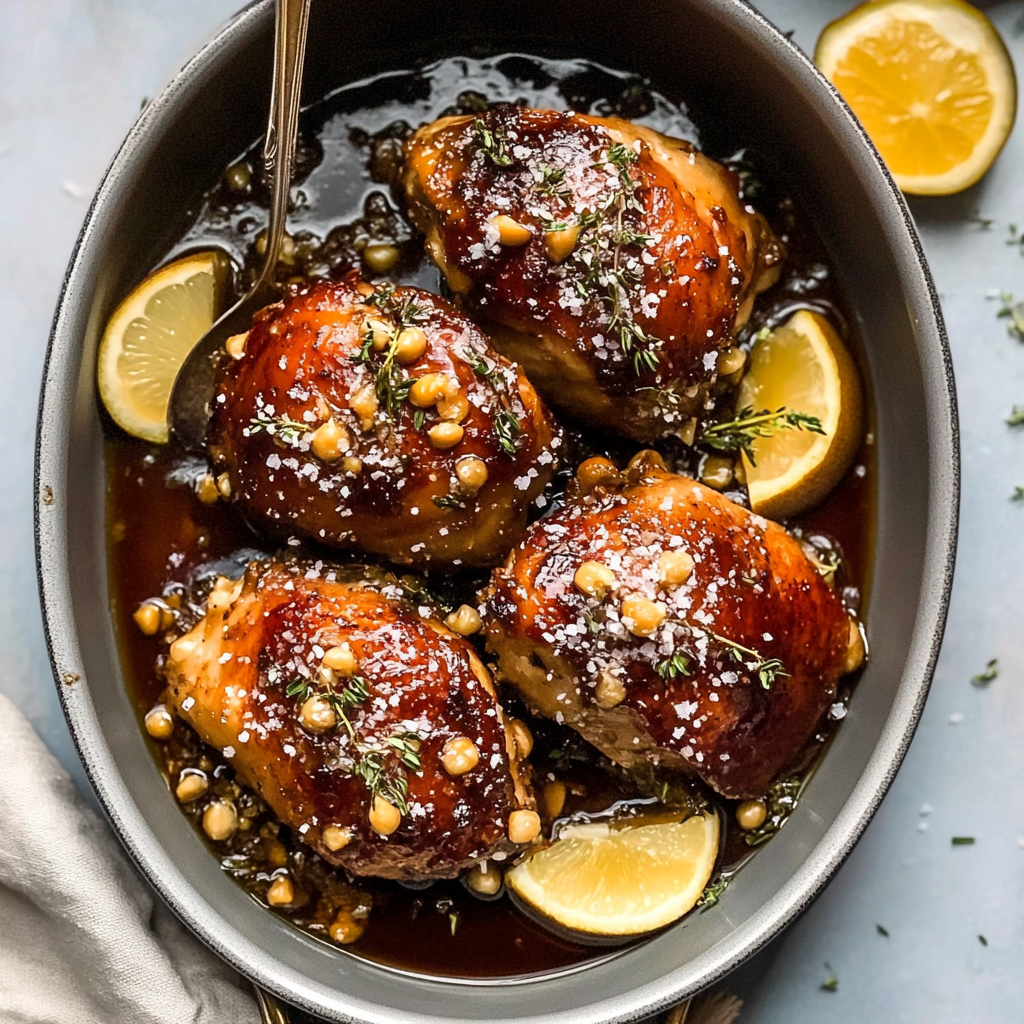 Recipe preparation for Balsamic Fig Glazed Chicken