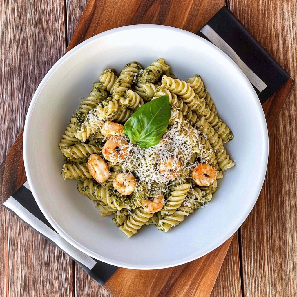 Recipe preparation for Gluten Free Pesto Rigatoni