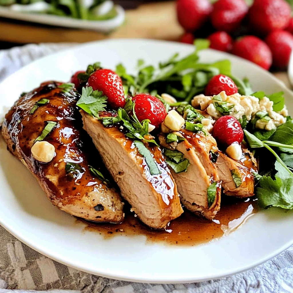 Recipe preparation for Strawberry Chicken