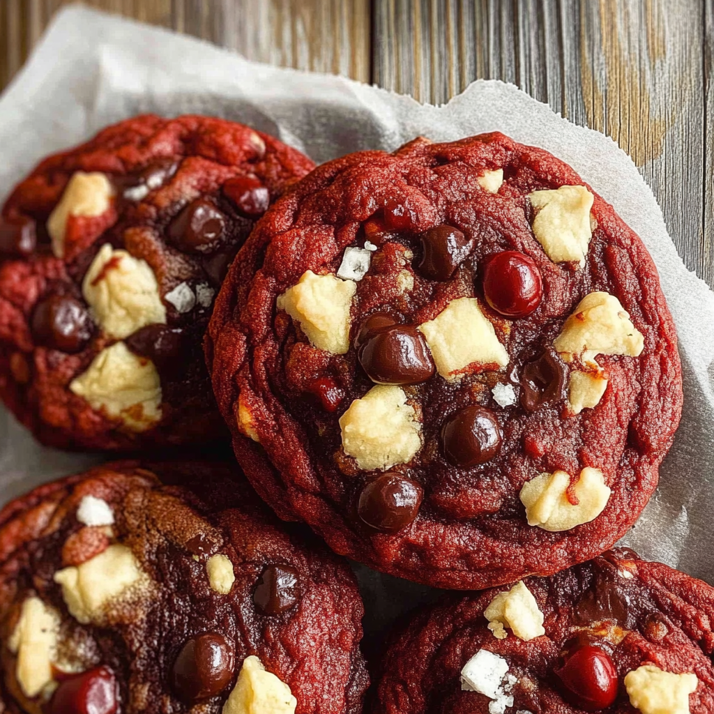 Recipe preparation for Red Velvet Cookies