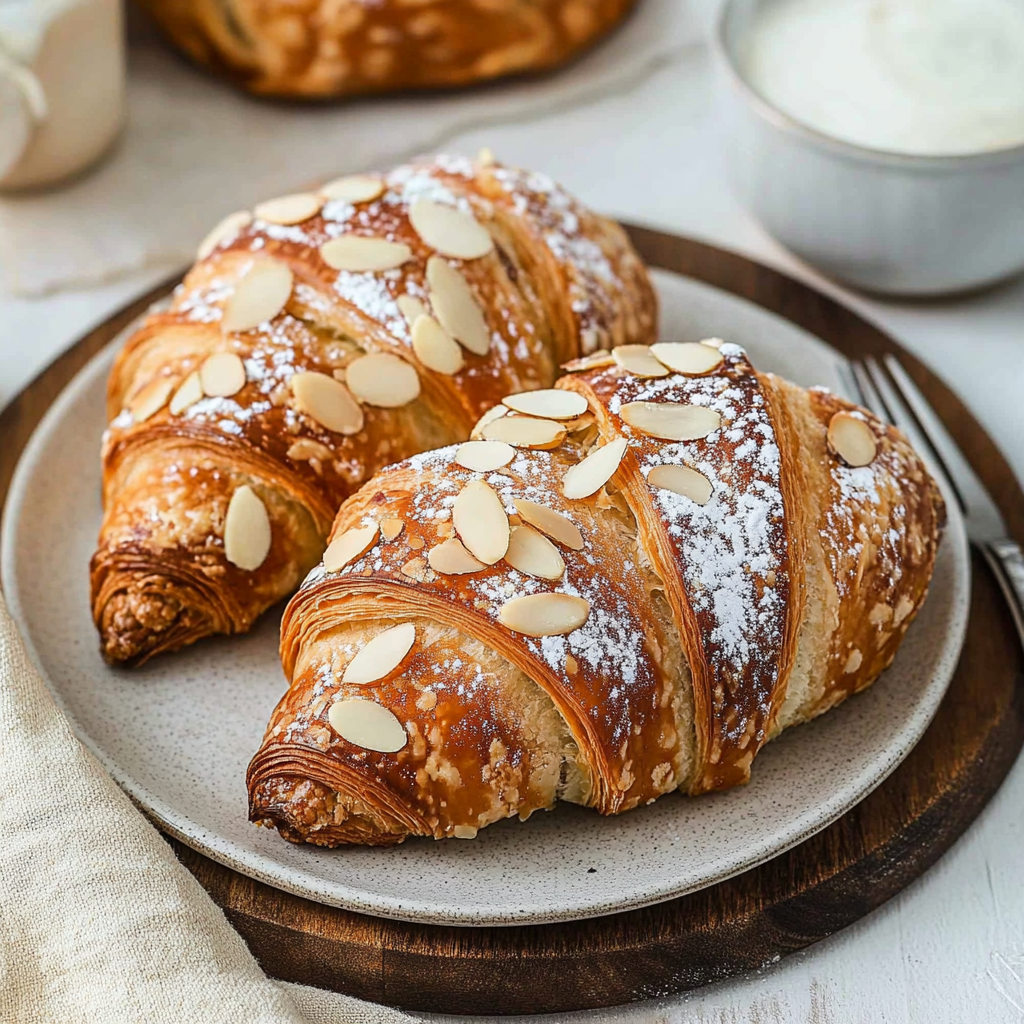 Recipe preparation for Almond Croissants