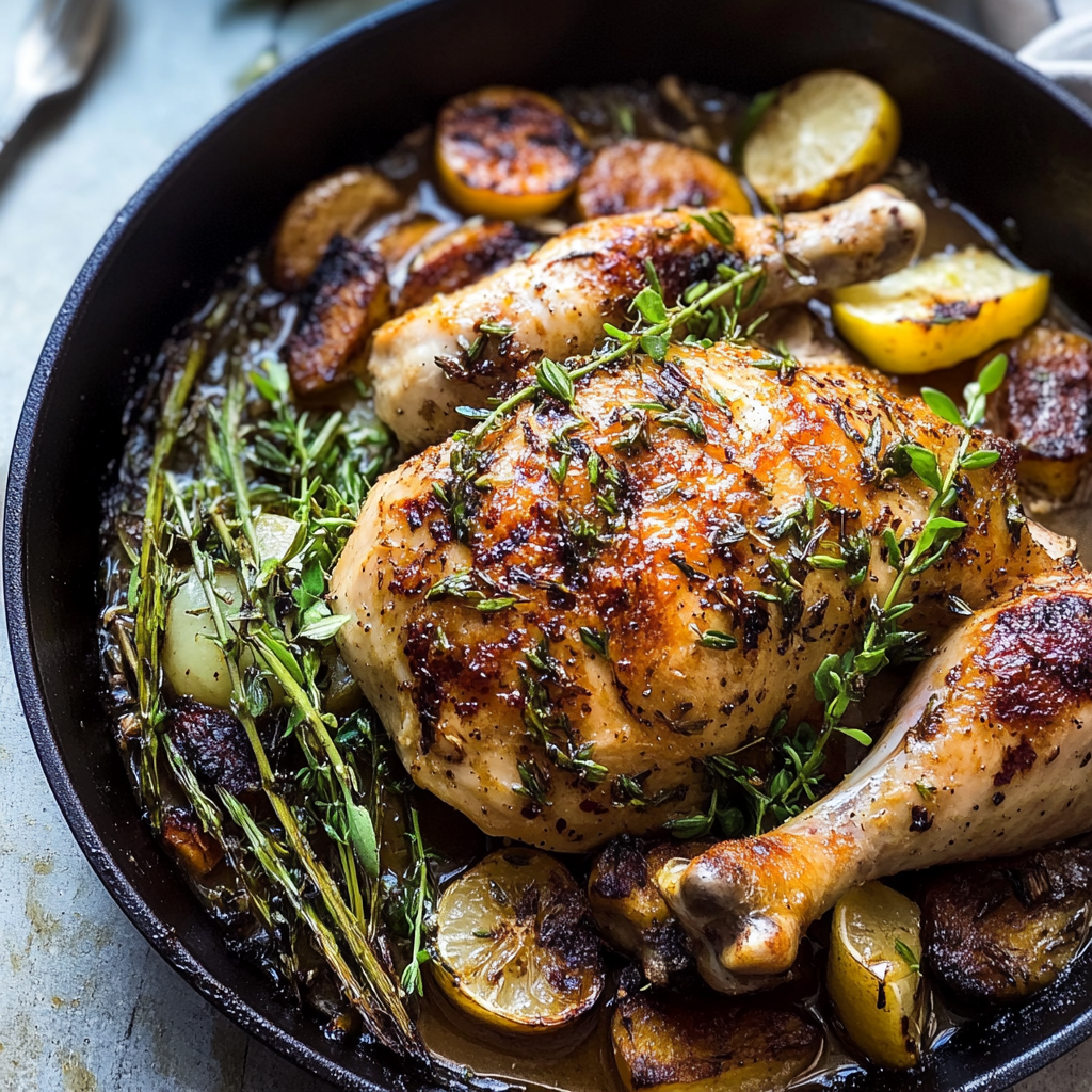 Recipe preparation for Spring Lemon Chicken Skillet