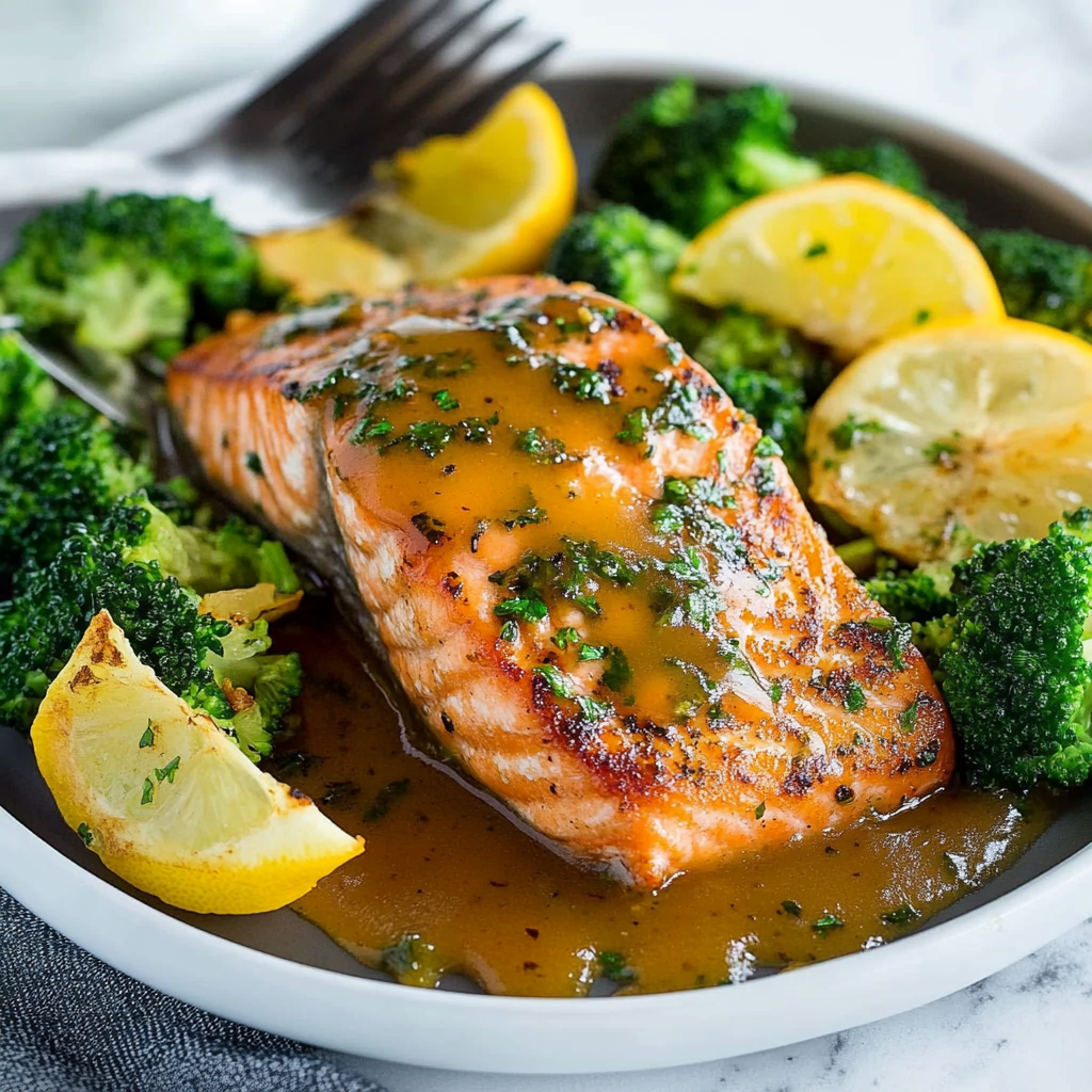 Recipe preparation for Honey Mustard Salmon