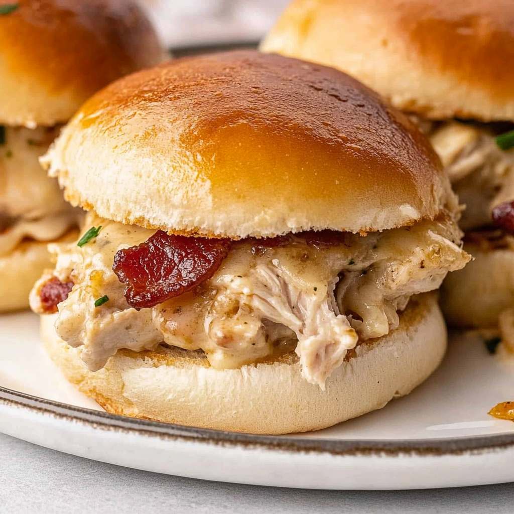 Recipe preparation for Chicken Bacon Ranch Sliders