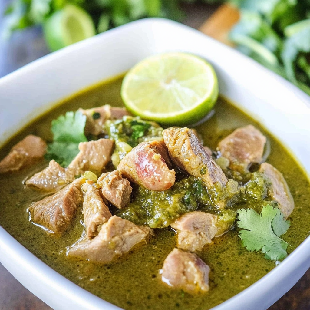 Recipe preparation for Pork Green Chili
