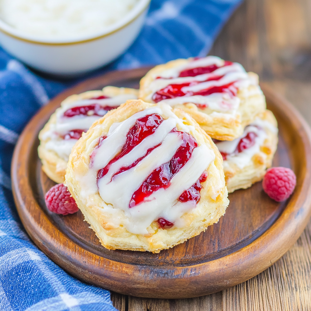 Recipe preparation for Raspberry Cream Cheese Danish