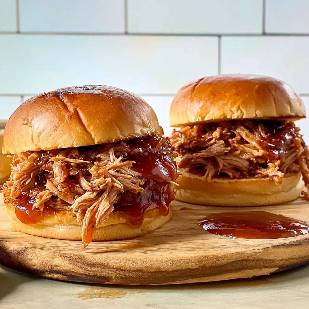 Recipe preparation for Pulled Pork Sandwich
