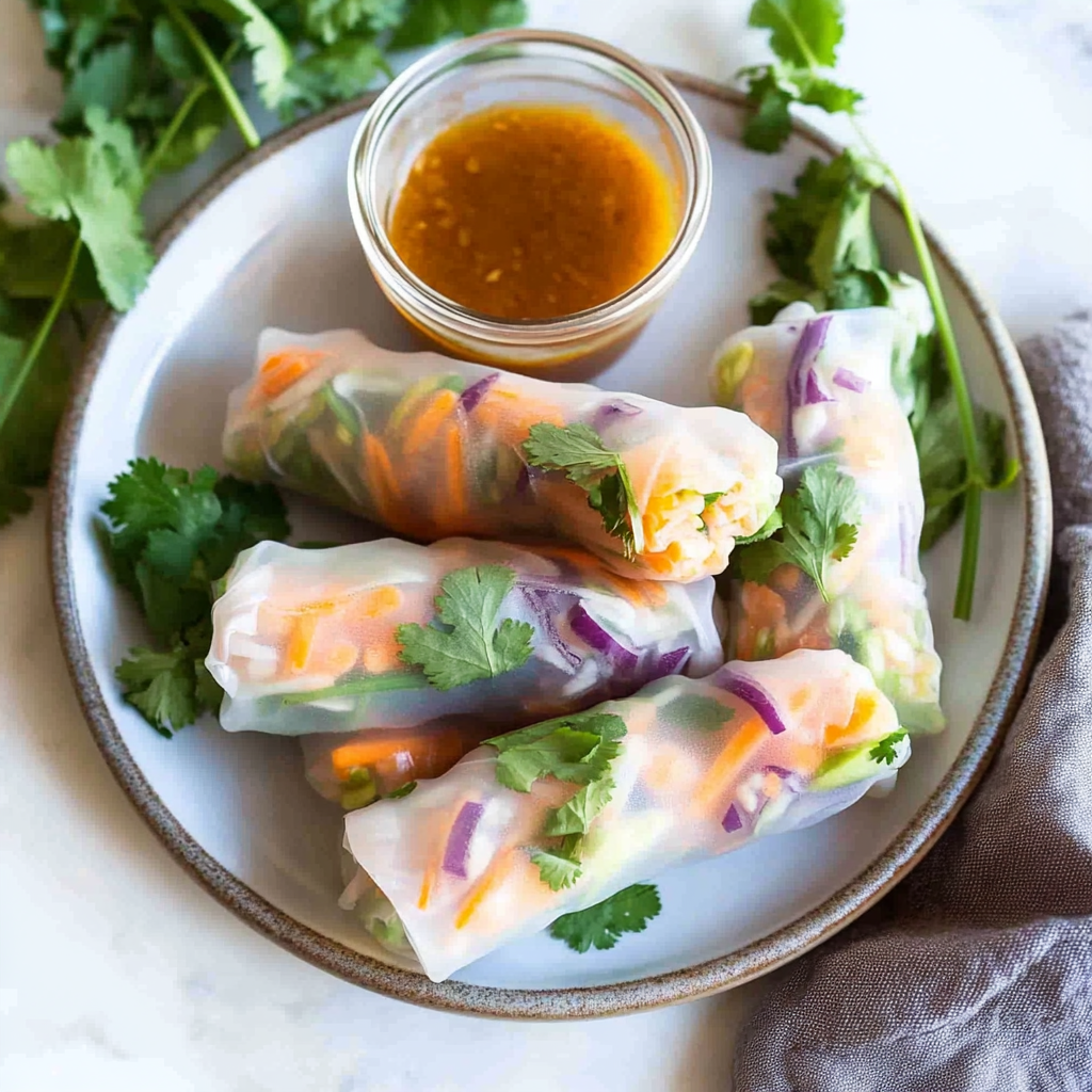 Recipe preparation for Spring Roll Rice Paper Wraps