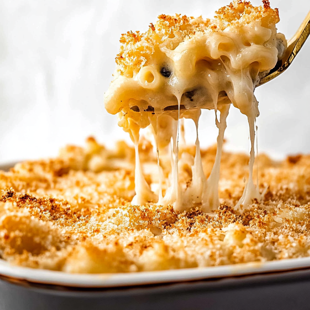 Recipe preparation for Baked Mac and Cheese