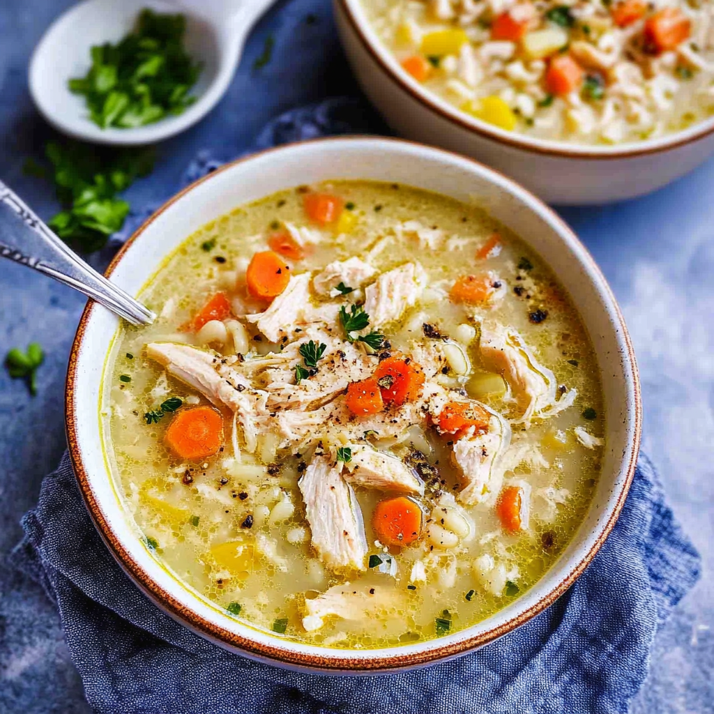 Recipe preparation for Lemon Chicken Soup