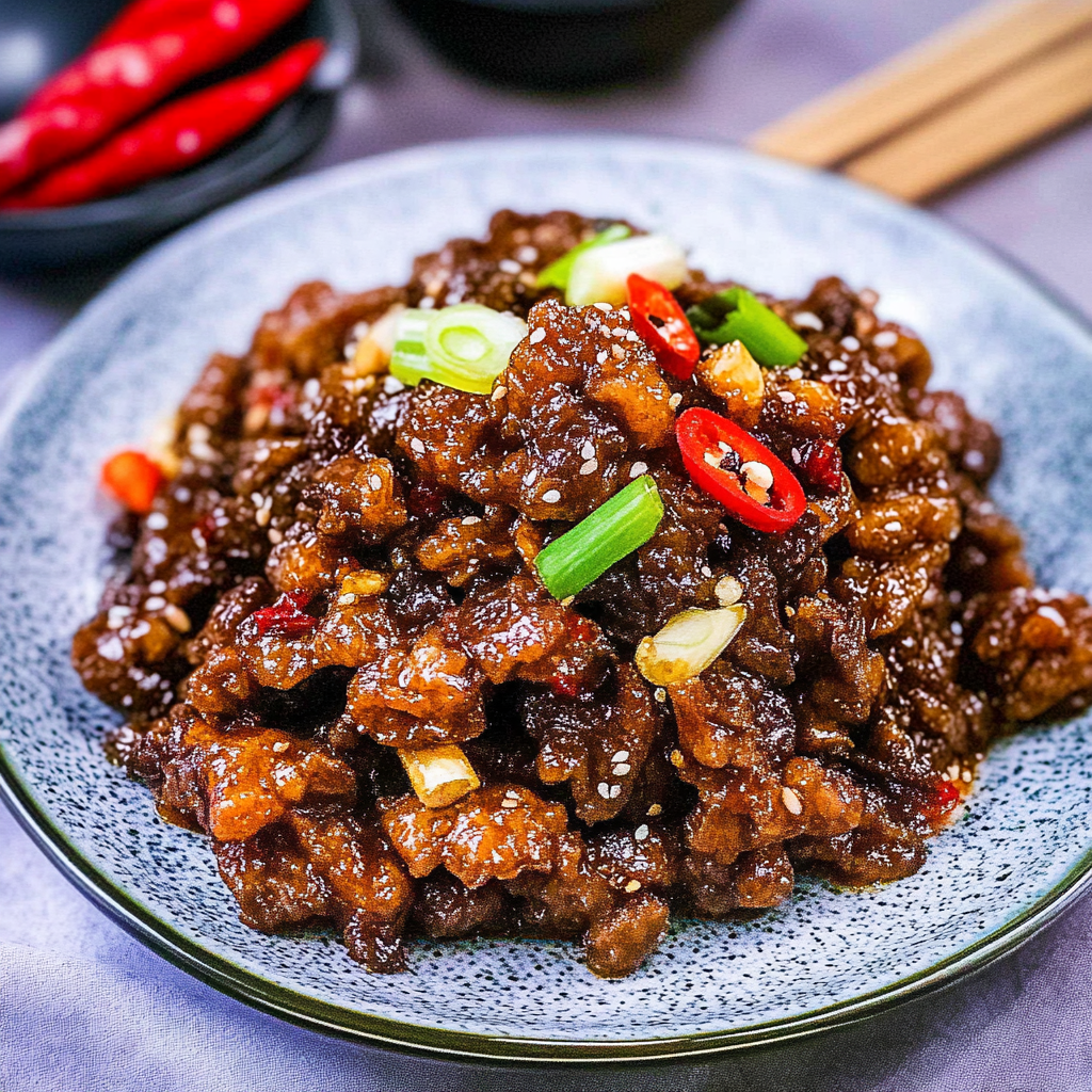Recipe preparation for Crispy Chilli Beef
