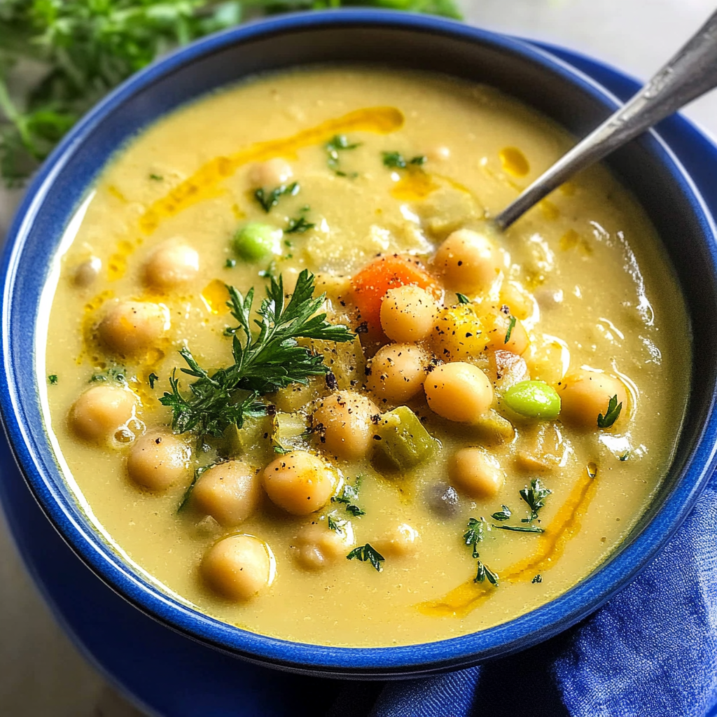 Recipe preparation for Greek Chickpea Soup