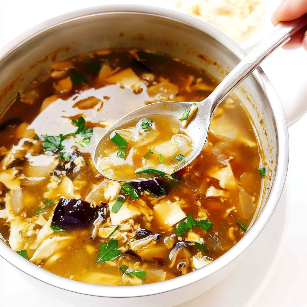 Recipe preparation for Hot and Sour Soup